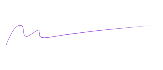 Purple Pencil Underline - Hand drawn horizontal chalk, marker or pencil lines. Design element for emphasis, text lines and decoration. Set on transparent background.