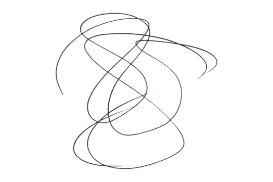 Black Pencil Underline - Hand drawn horizontal chalk, marker or pencil lines. Design element for emphasis, text lines and decoration. Set on a transparent background.