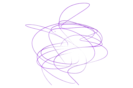 Purple Pencil Underline - Hand drawn horizontal chalk, marker or pencil lines. Design element for emphasis, text lines and decoration. Set on transparent background.