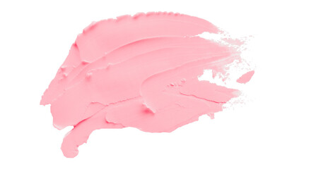 Pink clay texture on transparent background.