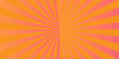 Vector sunray stripe background. Light sunburst glowing background. Sunburst pattern summer social banner. vector illustration pattern beam rays. Spiral radial striped backdrop design.	