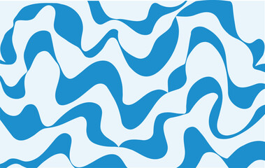 abstract horizontal background with blue waves. trendy vector illustration