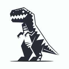 Simple of a Standing Dinosaur with White Background