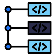 Coding Icon Isolated on Transparent Background. Programming and Software Development Vector Illustration for Web, App, and Technology Design