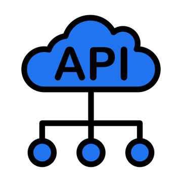 API Icon Isolated on Transparent Background. Programming and Software Development Vector Illustration for Web, App, and Technology Design