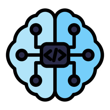 AI Coding Icon Isolated on Transparent Background. Programming and Software Development Vector Illustration for Web, App, and Technology Design