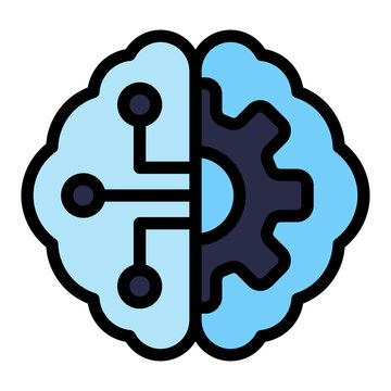 AI Coding Icon Isolated on Transparent Background. Programming and Software Development Vector Illustration for Web, App, and Technology Design