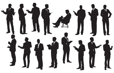 Silhouette of a business meeting with a diverse team. Professional setting, diverse teams discussing, diverse teams collaborating. Finance and analysis in business.