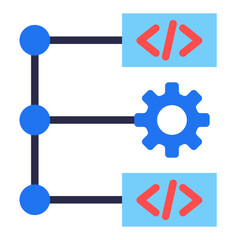 Coding Icon Isolated on Transparent Background. Programming and Software Development Vector Illustration for Web, App, and Technology Design