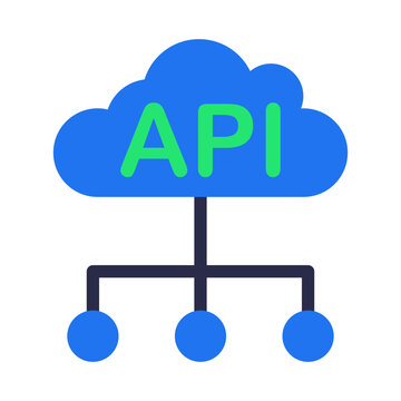 API Icon Isolated on Transparent Background. Programming and Software Development Vector Illustration for Web, App, and Technology Design