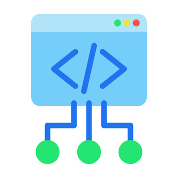 Coding Icon Isolated on Transparent Background. Programming and Software Development Vector Illustration for Web, App, and Technology Design