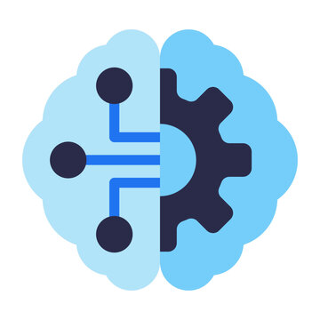 AI Coding Icon Isolated on Transparent Background. Programming and Software Development Vector Illustration for Web, App, and Technology Design