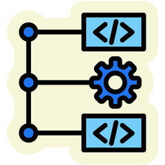 Coding Icon Isolated on Transparent Background. Programming and Software Development Vector Illustration for Web, App, and Technology Design