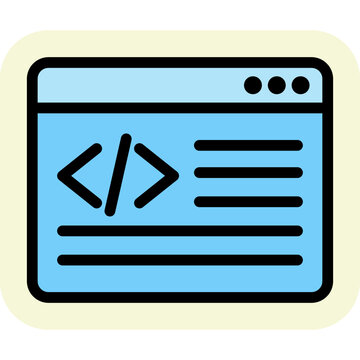 Coding Icon Isolated on Transparent Background. Programming and Software Development Vector Illustration for Web, App, and Technology Design