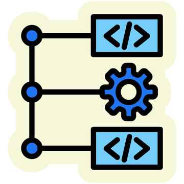Coding Icon Isolated on Transparent Background. Programming and Software Development Vector Illustration for Web, App, and Technology Design