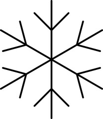 Snowflake snow freeze winter thin line outline icon. Snowflakes thin line icon set. Snowflake Simple illustration