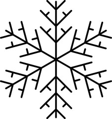 Snowflake snow freeze winter thin line outline icon. Snowflakes thin line icon set. Snowflake Simple illustration