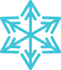 Snowflake snow freeze winter thin line outline icon. Snowflakes thin line icon set. Snowflake illustration background