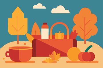Autumn Picnic Setting