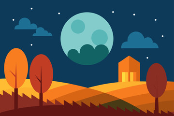 Harvest Moon Landscape