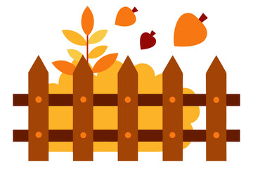 Rustic Autumn Fence