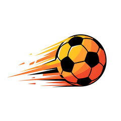 Fototapeta premium Dynamic soccer ball with motion blur streaks isolated on transparent background
