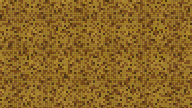 Abstract Brown Pixelated Background with Varying Shades of Brown
