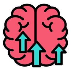 Brain Filled Icon | AI, Intelligence, and Creative Thinking Vector Illustration for Web, App, and Education Design