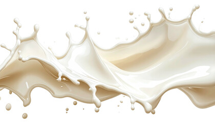 Milk splash. Liquid movement on black background, fluid motion