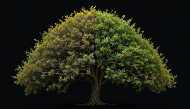 green tree with green leaves