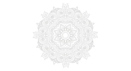 Intricate circular ornate pattern with swirling elements and symmetrical design forming detailed