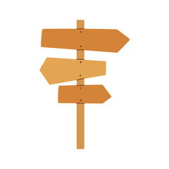 Wild west or old wooden board or empty sign. Vector icon of retro billboard or vintage, rustic plaque. Cartoon timber information shield or signboard. Arrow for direction and guidance.