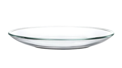Empty clear glass bowl ready for food preparation or serving
