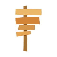 Wild west or old wooden board or empty sign. Vector icon of retro billboard or vintage, rustic plaque. Cartoon timber information shield or signboard. Arrow for direction and guidance.