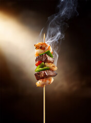 꼬치, 꼬치구이, 술안주, 소풍, 야외 음식, 길거리 음식, 먹을것, 성탄, 야채, 굽다, 바베큐, 고기꼬치