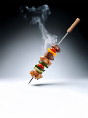 꼬치, 꼬치구이, 술안주, 소풍, 야외 음식, 길거리 음식, 먹을것, 성탄, 야채, 굽다, 바베큐, 고기꼬치