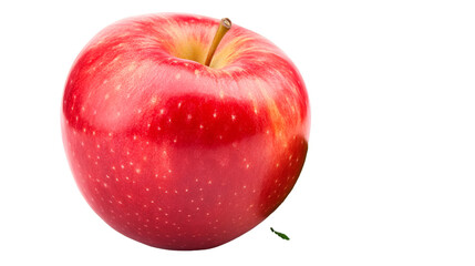 Close up of a shiny red apple against a perfect for health and wellness ads