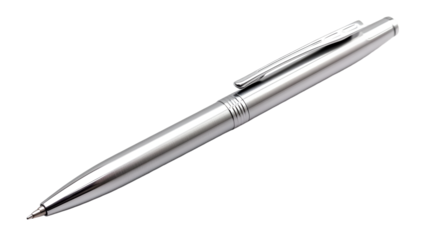 Sleek silver ballpoint pen for professional writing needs