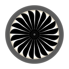 Turbine image with transparent background. Clean isolated design. Industrial energy concept. Mechanical power element.