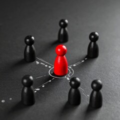 Obraz premium 3D people connected in a global social network concept, showing business communication