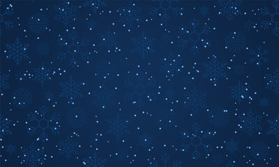 Snowflakes seamless pattern. Falling snowflakes. Winter holidays theme. Seamless background with snowflakes. Snowfall. Vector illustration