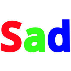 Bright & Colorful Sad text Image – Stylish Multicolor Thank You Graphic Design for Social Media Posts, Greeting Cards, Status & Creative Projects