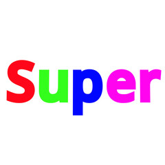 Bright & Colorful Super text Image – Stylish Multicolor Thank You Graphic Design for Social Media Posts, Greeting Cards, Status & Creative Projects