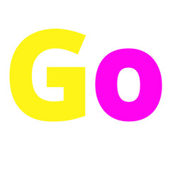 Bright & Colorful Go Text Image – Stylish Multicolor Thank You Graphic Design for Social Media Posts, Greeting Cards, Status & Creative Projects