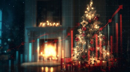 Seasonal serenity: a christmas tree's radiant display. Investment trends. Ornaments and fairy lights: a christmas spectacle. Revenue forecast. Market trends.