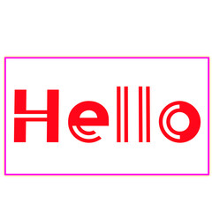 Colorful Hello Text Design on Black Background – Typography Illustration