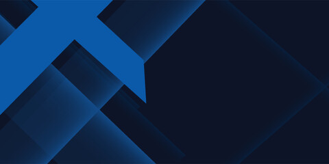 Obraz premium Blue black abstract background geometry shine and layer element vector for presentation design. Suit for business, corporate, institution, party, festive, seminar, and talks