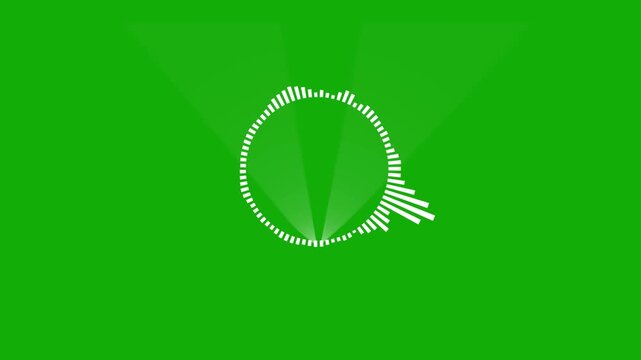 3D Glowing Musical Audio Spectrum, 4k Audio waveform equalizer spectrum Isolated Background, audio bar, audio visualizer on green background, 4k animation. Alpha channel, spectrum audio animation