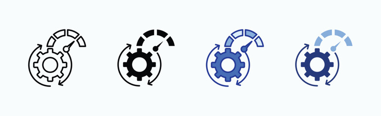 Responsible icon sheet multiple style collection isolated vector