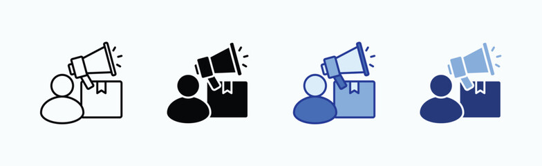 Salesman icon sheet multiple style collection isolated vector